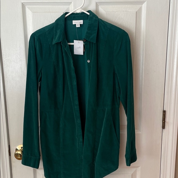 J. Jill Tops - J.Jill NWT Corduroy Top/Jacket in green